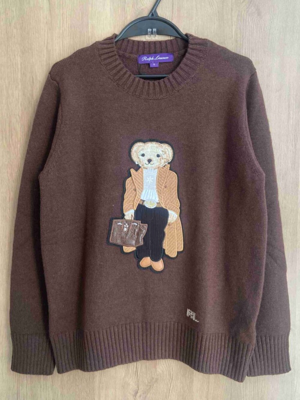 Polo Ralph Lauren Purple Label Bear Crewneck Sweater